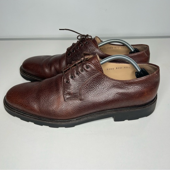 Salvatore Ferragamo Other - Salvatore Ferragamo Mens Brown Pebble Dress Shoes Size 11.5 D
